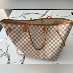 Louis Vuitton Neverfull GM azul used bag. Authentic.